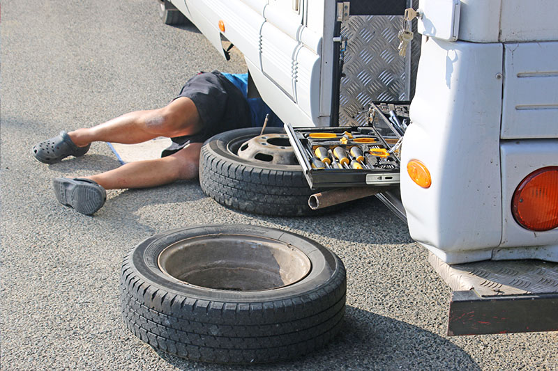 rv camper wheel bearing repack service